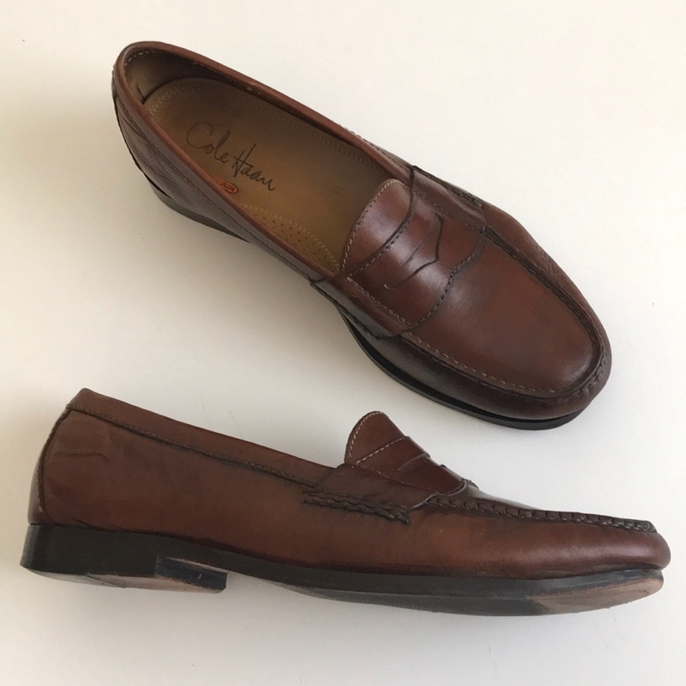 Cole Haan men’s leather Nike Air penny loafers